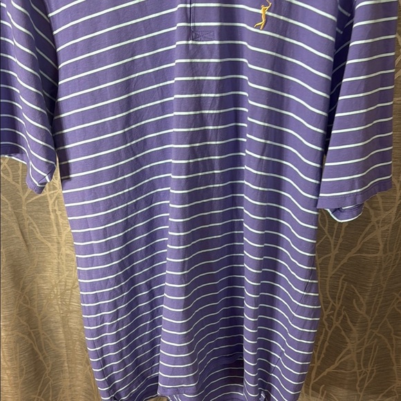 B Draddy The Players Men's Purple Striped Polo Shirt Size Large - Picture 5 of 10